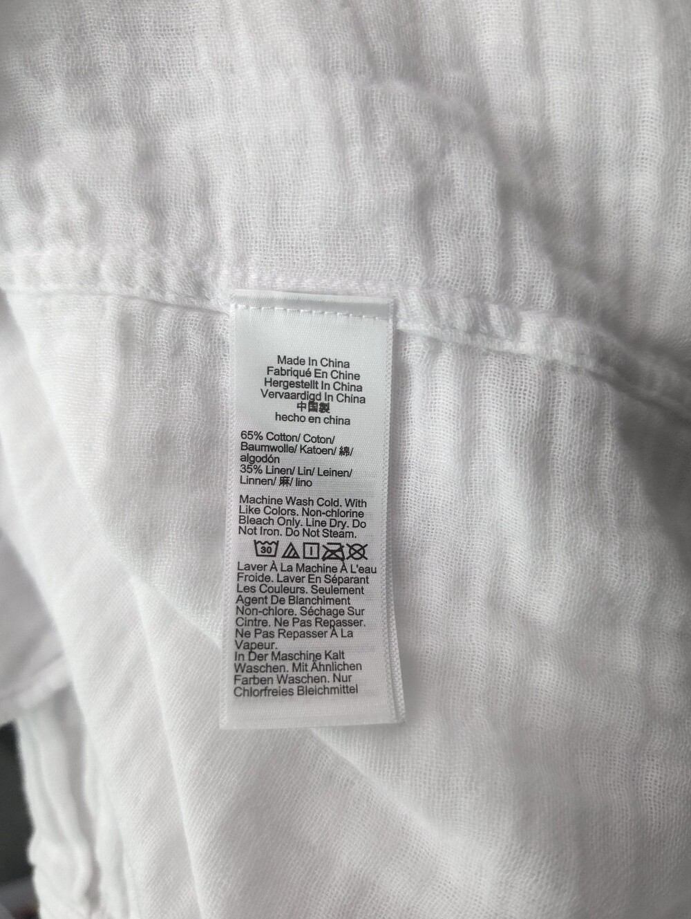 J. Crew Garçon Classic Fit Button-Up Shirt In White Cotton-Linen Blend Gauze - Picture 6 of 10